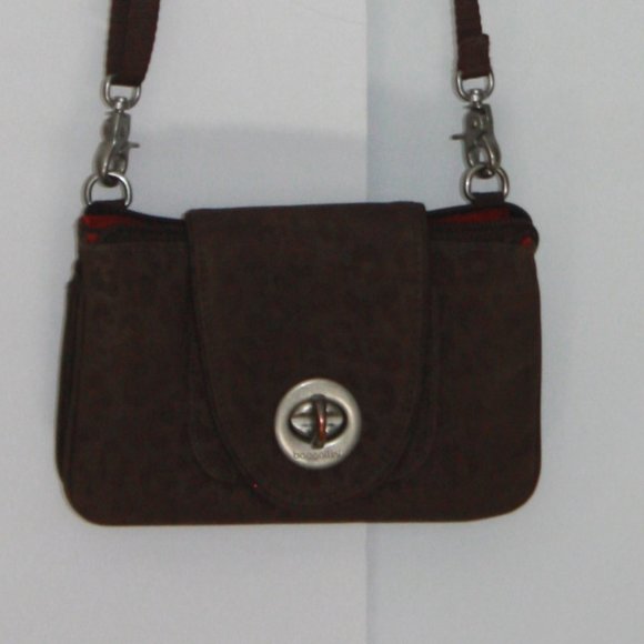 Baggallini Small Crossbody Brown with Animal Print - Picture 8 of 10